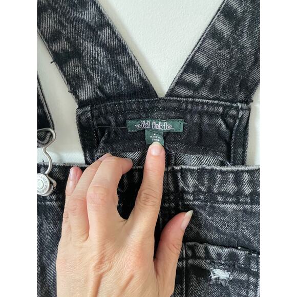 Wild Fable Raw Hem Jumper Skirt Black Gray Size Small - Picture 9 of 10